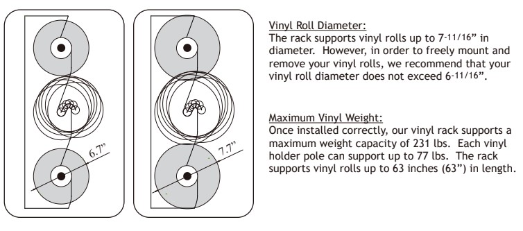 Wall Mount Vinyl Rack